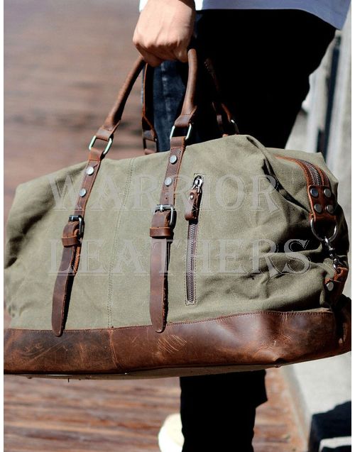 Best Personalized Waxed Canvas Duffel Travel Bag