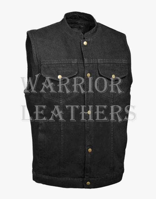 Black Denim Club Vest