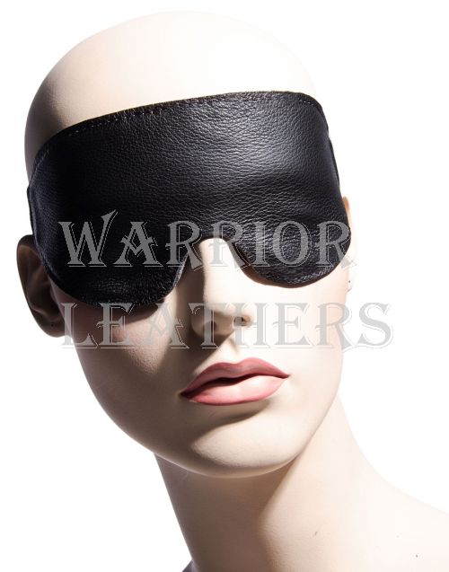 Black Luxury Leather BDSM Blindfold