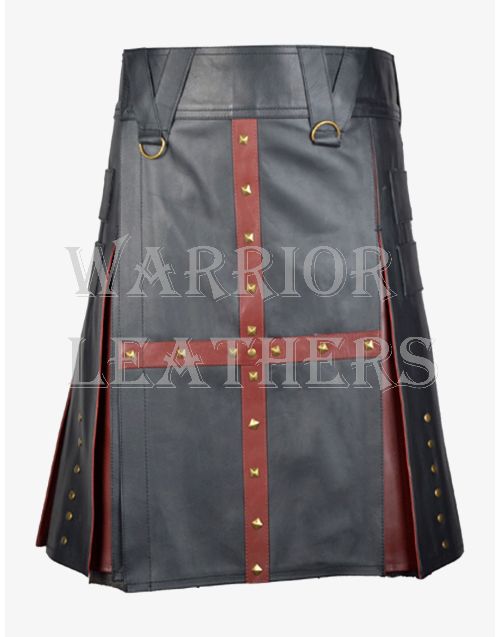 Black Original Leather Kilt