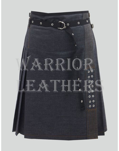 Blue Modern Denim Kilt