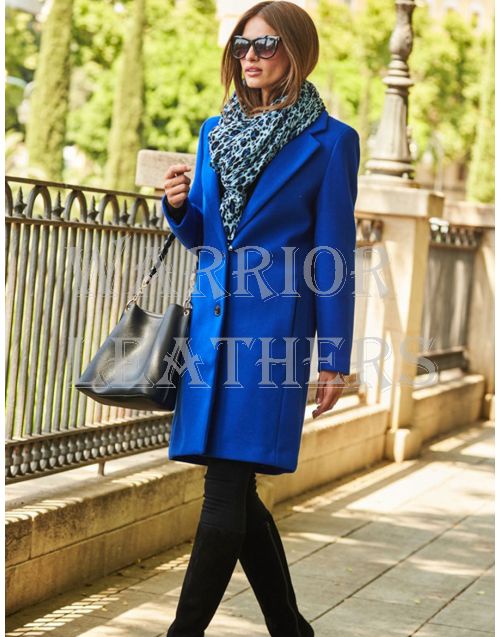 Blue Single Cobalt Coat