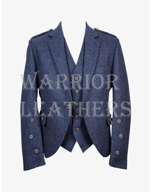 Blue Tweed Argyle Jacket