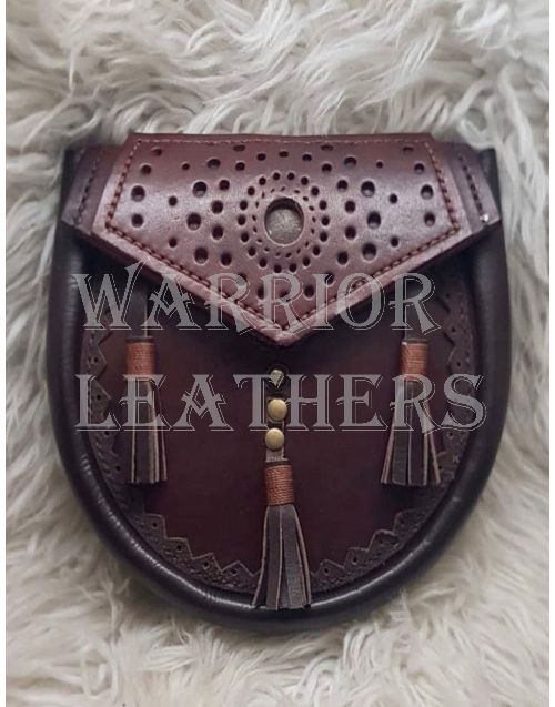 Brown Beautiful Handmade Leather Sporran