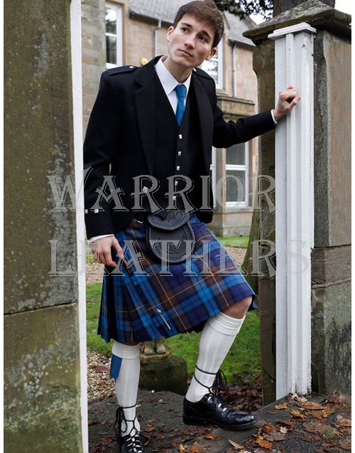 Buchanan Blue Tartan Kilt Outfit