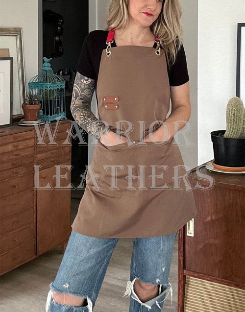 Cross Back Hair Stylist Cotton Apron