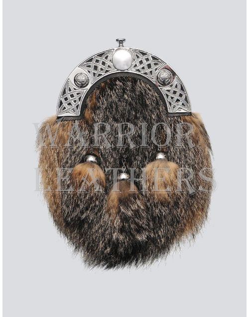 Fox Fur Chrome Cantle Sporran