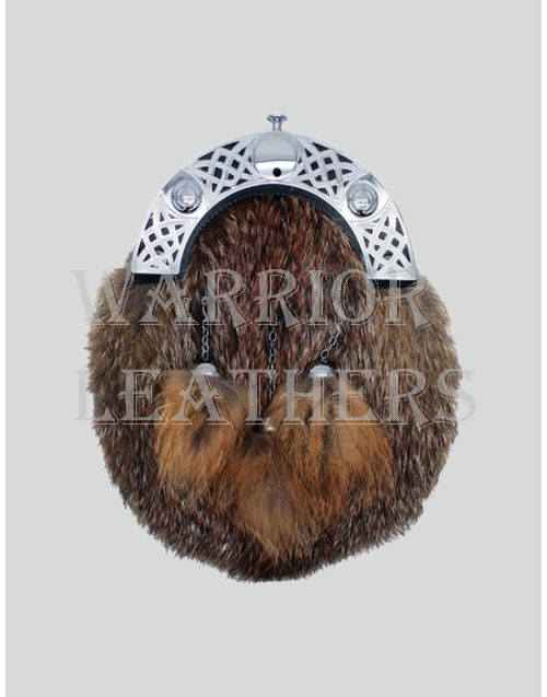 Fox Fur Full Dress Chrome Sporran