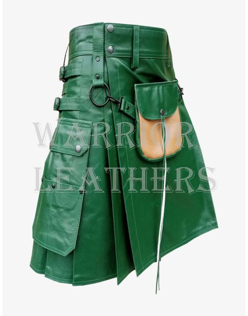 Green Warrior Leathers Kilt For Men