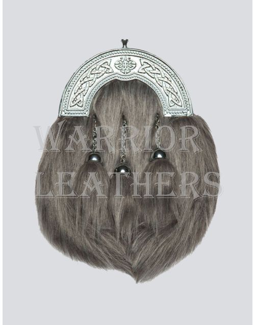 Grey Chrome Celtic Cantle Sporran