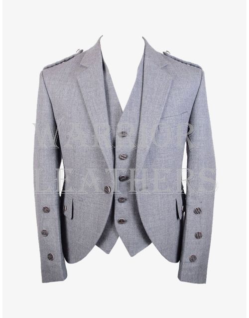 Light Grey Tweed Argyle Jacket