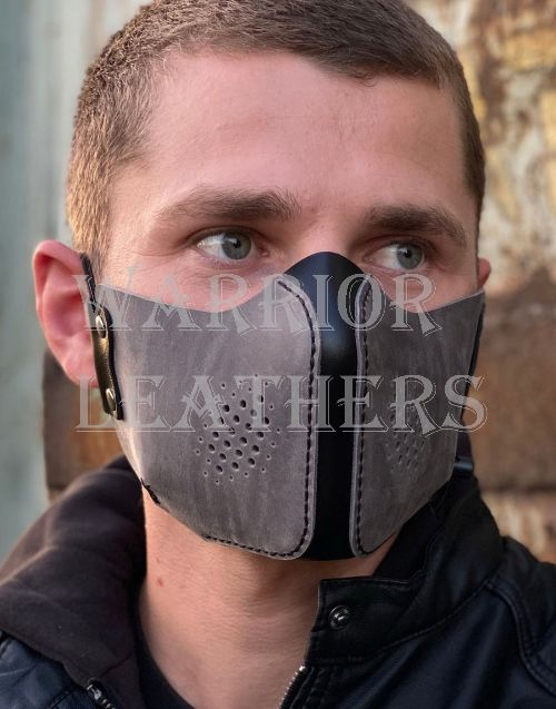 Personalized Leather Face Cover Mask For Men