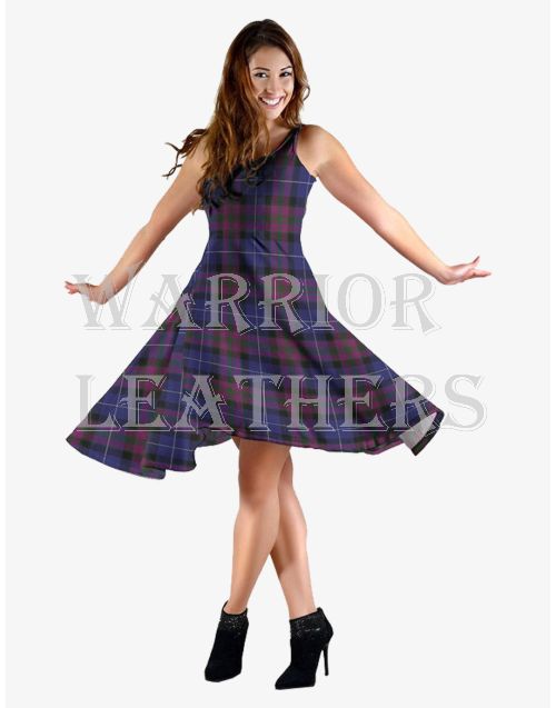 Pride of Scotland Tartan Sleeveless Midi Dress
