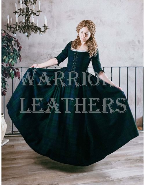 Scottish Women Black Watch Tartan Dress