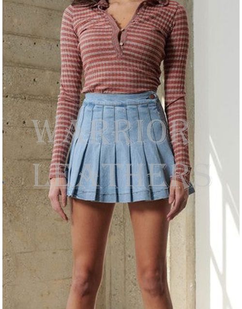 Women Tennis Denim Skirt