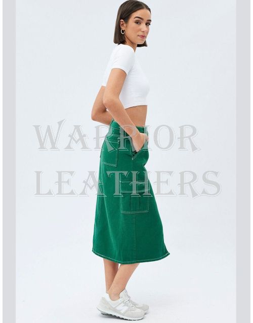 Working Green Cargo Skirt Utility Pocket